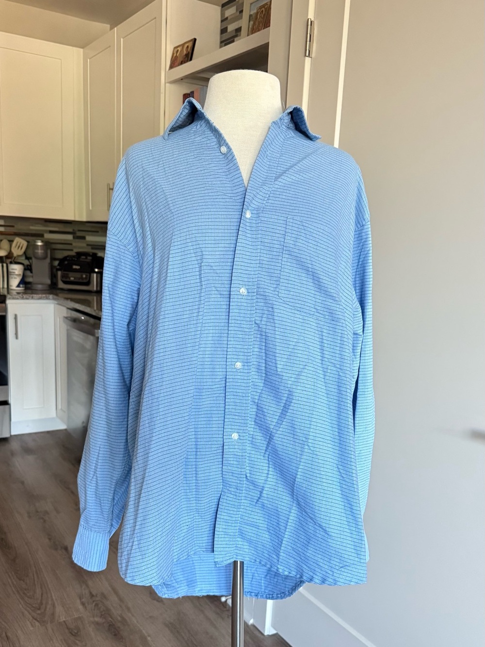 Christian Dior Light Blue Men's Button-Down Dress Shirt